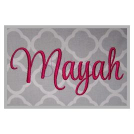 Mayah Embroidery Font #1 – .5″ 1″ 1.5″ 2″ 2.5″ 3″