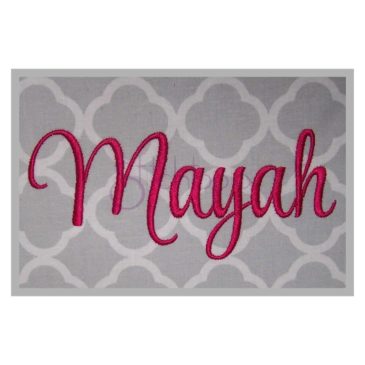 Mayah Embroidery Font #1 - .5