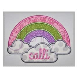Rainbow with Clouds Applique