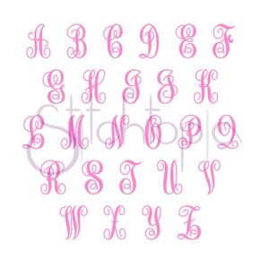 Elegant Embroidery Monogram - 1" 1.5" 2" 2.5" 3" - Image 2