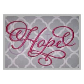 Hope Embroidery Font #2 – 4″ 5″ 6″