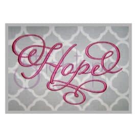 Hope Embroidery Font #2 – 1″, 2″, 3″