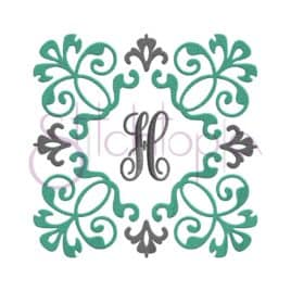 Damask Floral Embroidery Frame