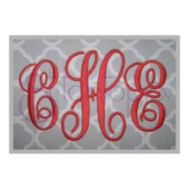 Elegant Embroidery Monogram – 3″ 3.5″ 4″ 4.5″ 5″