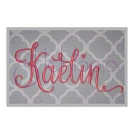 Kaelin Embroidery Font #1 – 1″ 2″ 3″