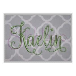 Kaelin Embroidery Font #2 – 1″ 2″ 3″