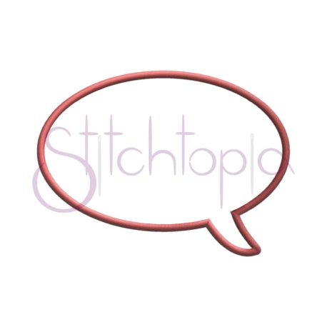 Stitchtopia Speech Bubble Applique b