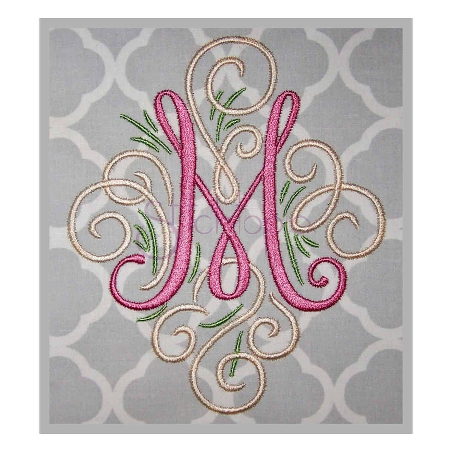 Embroidery Monogram Font