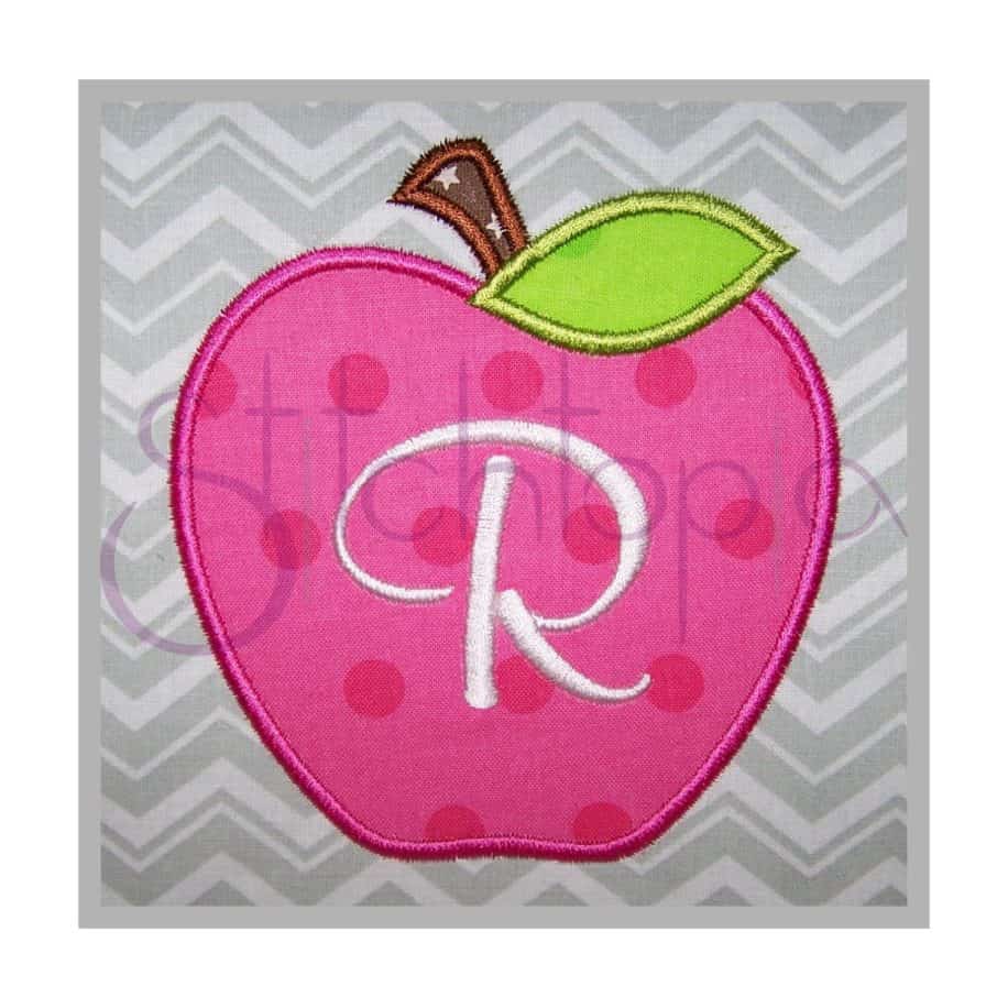 Apple Scalloped Applique Frame - Stitchtopia