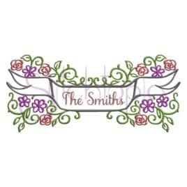 Floral Banner Embroidery Frame