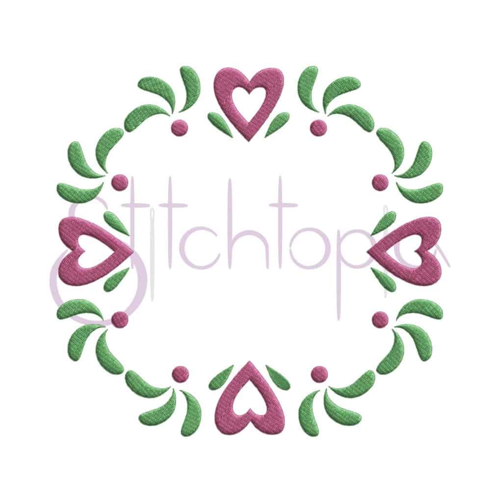 Heart Swirl Embroidery Frame Stitchtopia