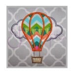 Hot Air Balloon Applique Design