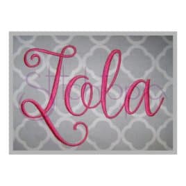 Lola Embroidery Font Set – 1″ 2″ 3″