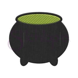 Halloween Witch’s Cauldron Embroidery Design