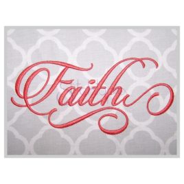 Faith Embroidery Font #2 – 4″, 5″, 6″