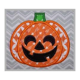 Halloween Jack O’ Lantern Applique Design #1
