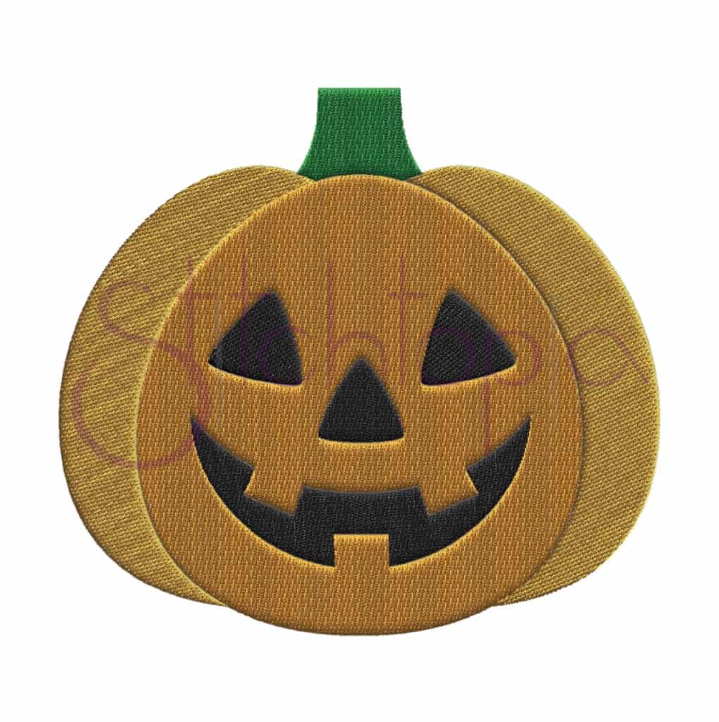 Halloween Jack O' Lantern Embroidery Design 3 Stitchtopia