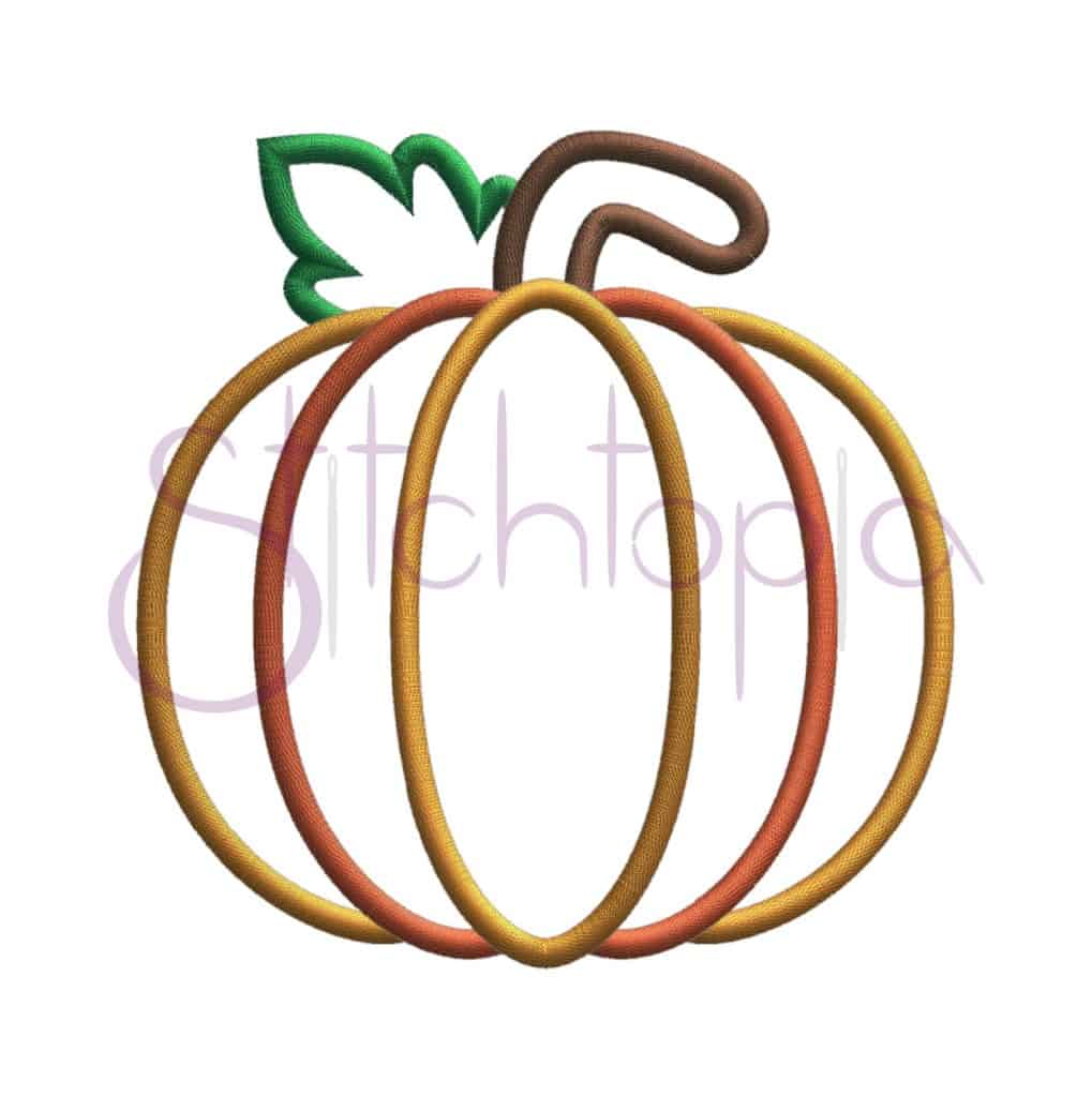 Pumpkin Applique Design #1 - Stitchtopia