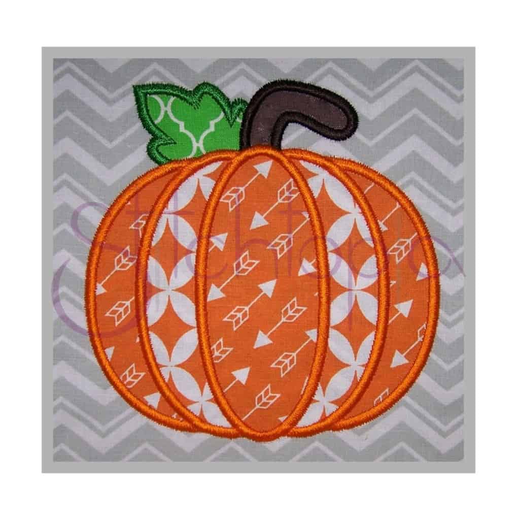 Pumpkin Applique Design #1 - Stitchtopia