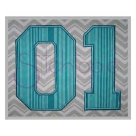 Sports Applique Font Set – 2″, 3″, 4″ Letters & Numbers