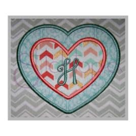 Heart Applique Frame – 2 Fabric