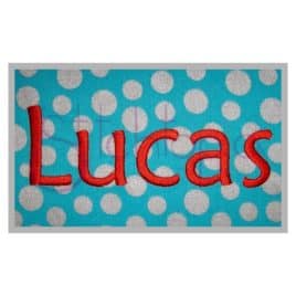Lucas Embroidery Font Set – .5″, 1″, 2″, 3″