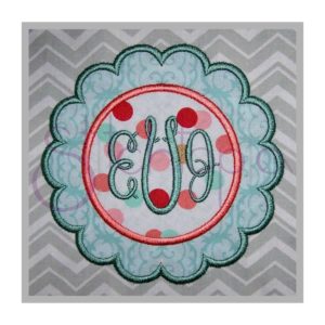 Scalloped Circle Applique Frame