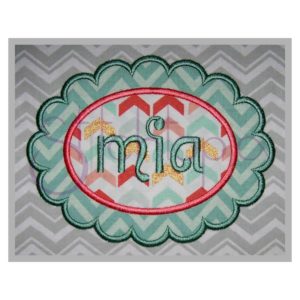 Scalloped Oval Applique Frame