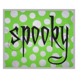 spooky embroidery font