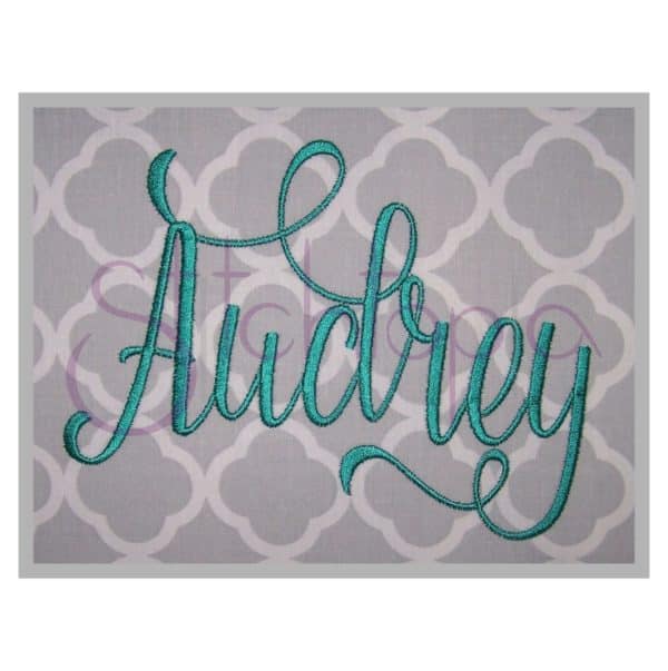 Audrey Embroidery Font Set - 1