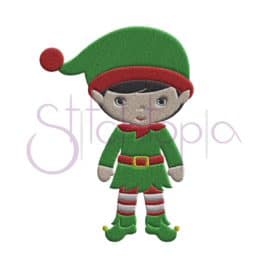 Christmas Elf Boy Embroidery Design