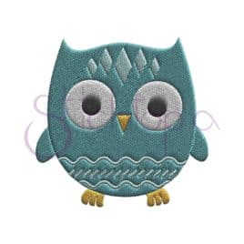 Forest Animals Owl Embroidery Design