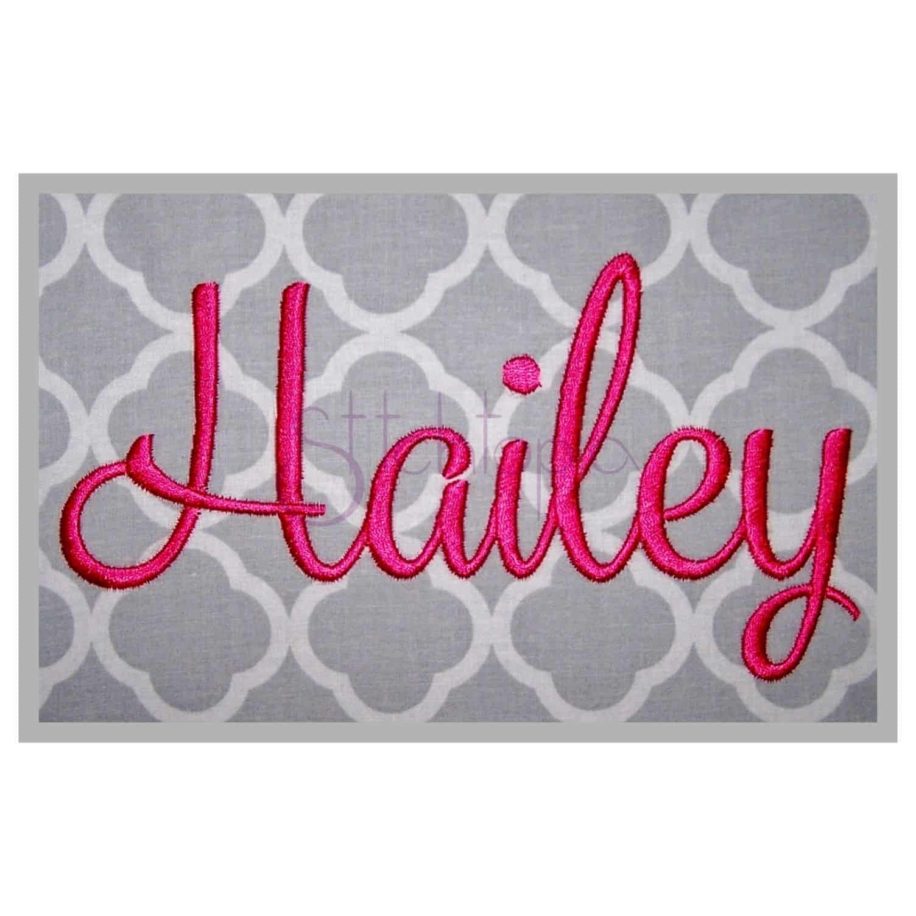 Hailey Embroidery Font #1 - .5