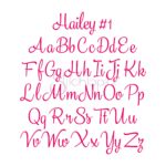 Hailey Embroidery Font Bundle 1-4 & 10 Accents Small - Stitchtopia