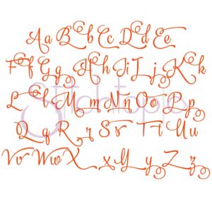 Hailey Embroidery Font  Bundle 1-4 & 10 Accents Large - Image 3