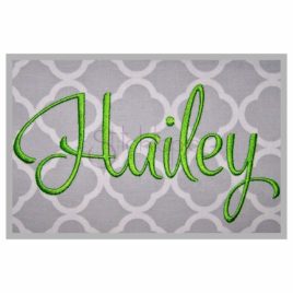 Hailey Embroidery Font #3 – .5″ 1″ 1.5″ 2″ 2.5″ 3″