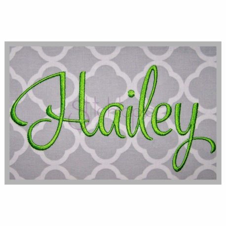 Hailey Embroidery Font #3 - .5