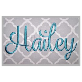 Hailey Embroidery Font #4 – .5″ 1″ 1.5″ 2″ 2.5″ 3″