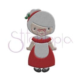 Christmas Mrs Claus Embroidery Design