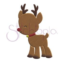 Christmas Reindeer Boy Embroidery Design