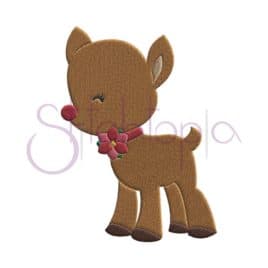 Christmas Reindeer Girl Embroidery Design