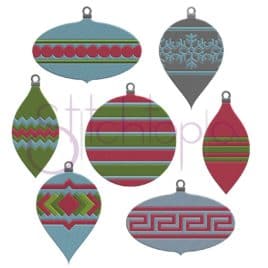 Christmas Ornament  Embroidery Design Set