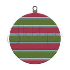 Christmas Ornament Striped Round
