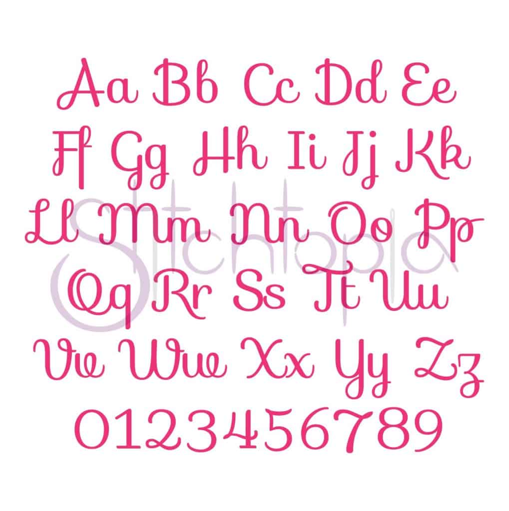 Daphne Embroidery Font Set - .5