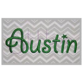 Austin Embroidery Font – 1″, 1.5″, 2″, 2.5″, 3″