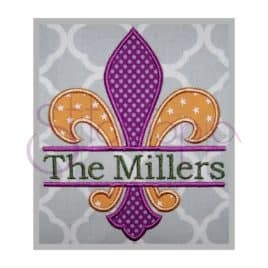 Fleur de Lis Split Applique Frame