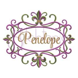 Fleur de Lis Swirly Embroidery Frame