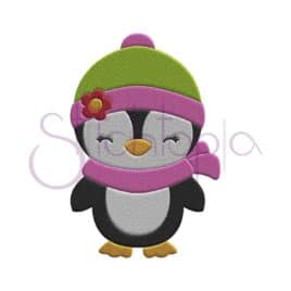 Penguin Girl Embroidery Design