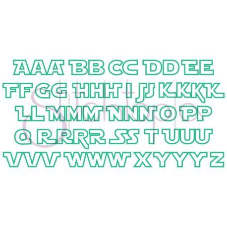 Stitchtopia Space Applique Monogram Set All Letters b