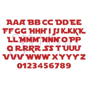 Space Embroidery Font Set - .5" 1" 1.5" 2" 2.5" 3" - Star Wars Font - Image 2